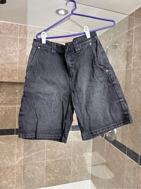 BDG Black Washed Denim Shorts